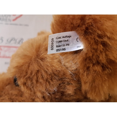 261 - Steiff teddy bear, 1902 replica 55PB no 404009, height 53cm, with pin in ear, box, no certificate