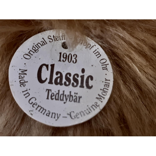 278 - Steiff teddy bear '1903 Classic'  (replica) no 000201 with tags, squeaker and pin in ear, height 52c... 