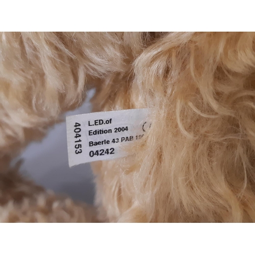 263 - A boxed Steiff teddy bear 'Baerle 43 PAB 1904' limited No 2196, No 404153, light brown mohair, fully... 