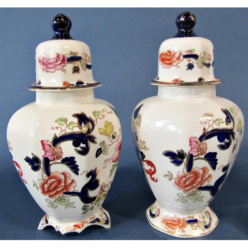 1027 - A collection of Mason's Mandalay wares including a jardinière, two pots and covers, two open jugs, c... 