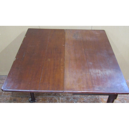 2666 - A Georgian mahogany pad foot occasional table with single drop leaf, 82cm wide