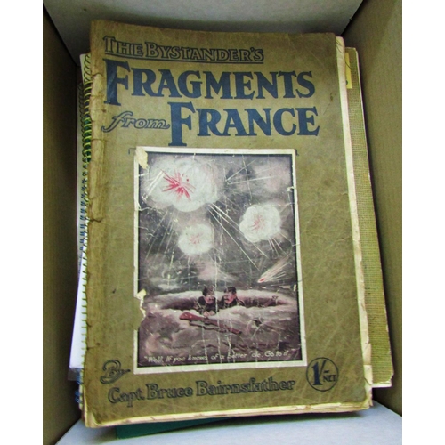 147 - A collection of vintage card catalogues and Fragments from France by Captain Bairnsfather. (1)