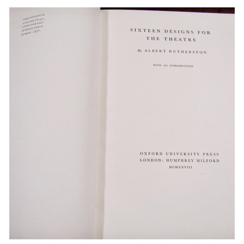 152 - Rutherston, A, Sixteen Designs for Theatre , limited edition number 293/475, published Oxford Univer... 