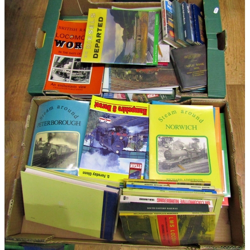 182 - Railway Interest - Two boxes of mixed railway pamphlets, catalogues, ephemera etc, (2)