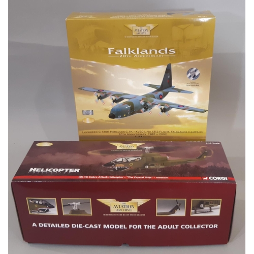 270 - 2 Corgi Aviation Archive boxed model aircraft including  Falklands 20th Anniversary Lockheed C130K H... 