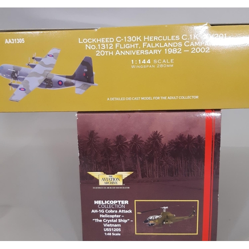 270 - 2 Corgi Aviation Archive boxed model aircraft including  Falklands 20th Anniversary Lockheed C130K H... 