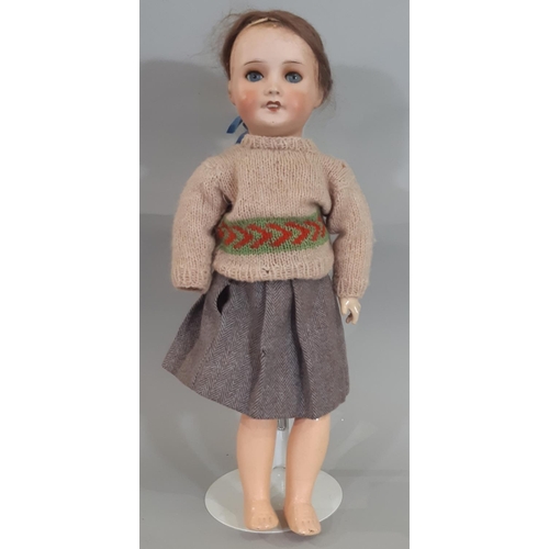 277 - SFBJ interest; early 20th century bisque head doll, impressed marks 'UNIS FRANCE 301' and 'E (R in a... 