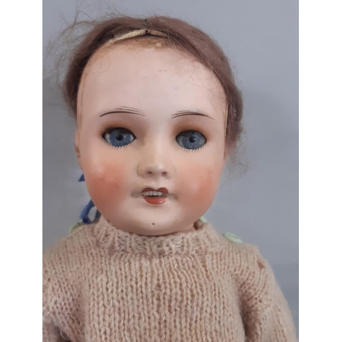 277 - SFBJ interest; early 20th century bisque head doll, impressed marks 'UNIS FRANCE 301' and 'E (R in a... 