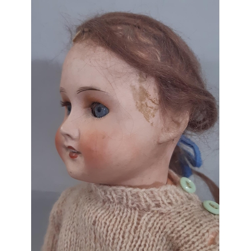 277 - SFBJ interest; early 20th century bisque head doll, impressed marks 'UNIS FRANCE 301' and 'E (R in a... 