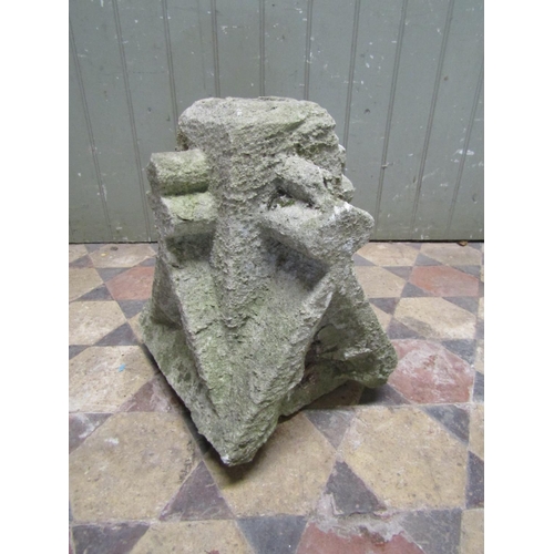 2084 - A 19th century or possibly earlier carved natural stone architectural square tapered cap or finial w... 