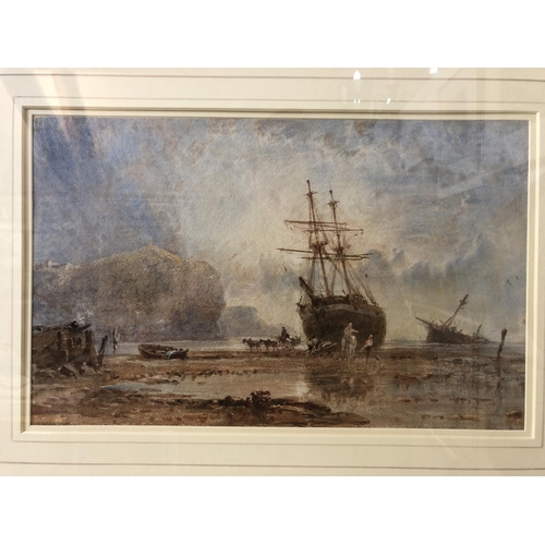 11 - George Weatherill (1810-1890) - Unloading Fishing Boats, watercolour and body colour on paper, signe... 