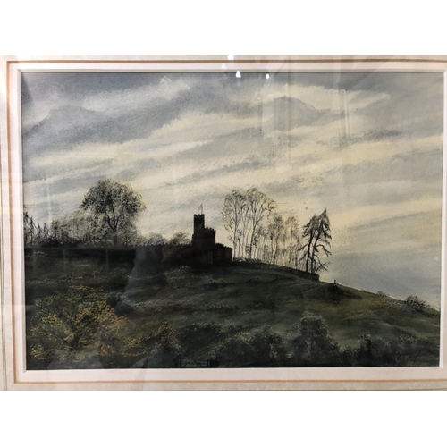 126 - Alan England (local interest, 20th century) Four watercolours and pastel landscapes on paper to incl... 