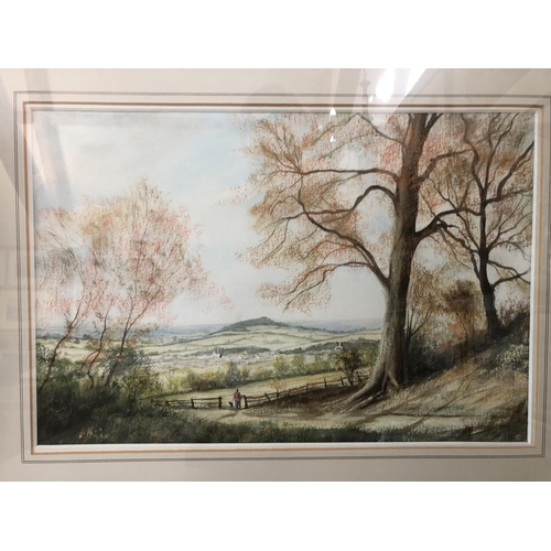 126 - Alan England (local interest, 20th century) Four watercolours and pastel landscapes on paper to incl... 