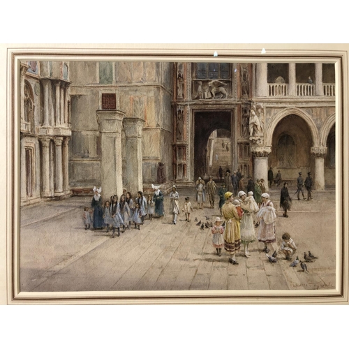 13 - Walter Frederick Roofe Tyndale, R.B.C., R.I. (1855-1943) - 'Figures near the Porta della Carta, Veni... 