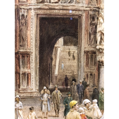 13 - Walter Frederick Roofe Tyndale, R.B.C., R.I. (1855-1943) - 'Figures near the Porta della Carta, Veni... 