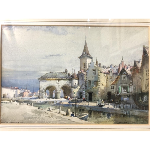 15 - Noel Harry Leaver A.R.C.A. (1889-1951) - 'A View on a Dutch Canal', watercolour on paper, signed low... 