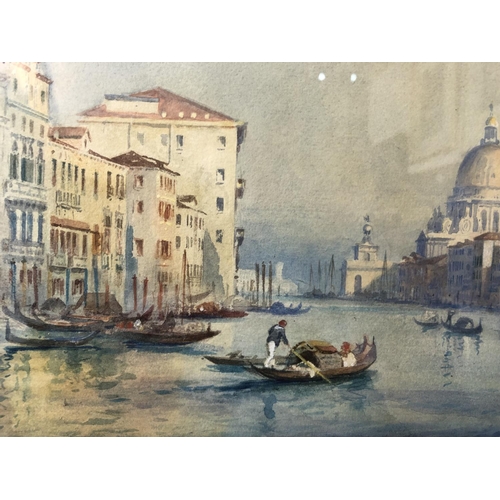 16 - Two watercolours to include: Frank M. Chase (1843-1898) - 'The Grand Canal, Venice', watercolour and... 