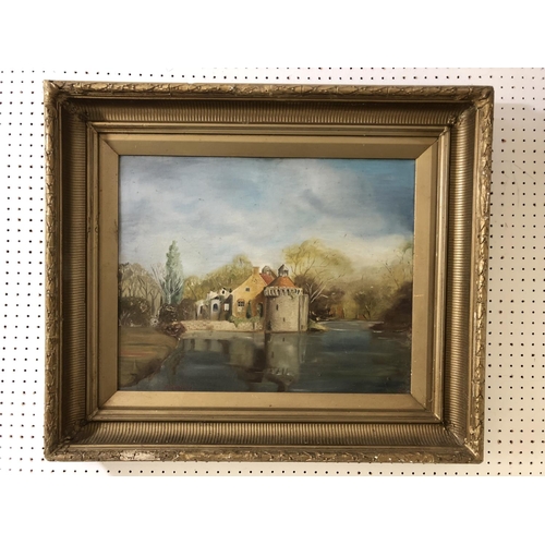 24 - Arguscott (19th century school) - Scotney Castle, Kent, oil on board, signed 'Arguscott' and dated '... 