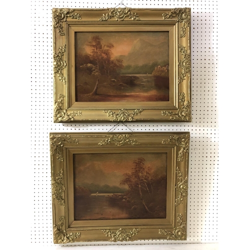 4 - Manner of William Collins (1788-1847) - Pair of river scenes, oil on board, each signed 'W. Collins'... 