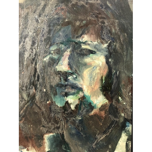 70 - 20th century Expressionist Portrait - oil on board, unsigned, 45 x 61 cm, framed