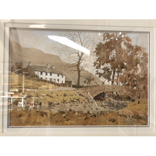 80 - Three framed works to include: R. Martin Tomlinson (b.1945) - Two watercolour and bodycolour paintin... 