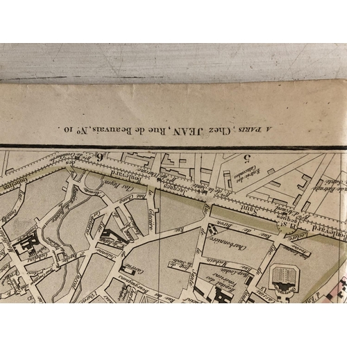 91 - 19th Century Map of Paris, 'Nouveau PLAN de la Ville de PARIS, Divise en 12 Arrondissemens et 48 Qua... 