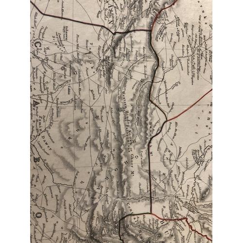 92 - 'Bokhara, Cabool, Beloochistan &c.' detailed map with annotations signed Sir Alexander Burnes - Envo... 