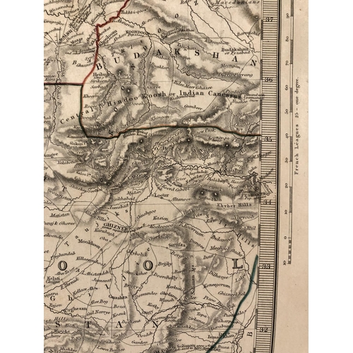 92 - 'Bokhara, Cabool, Beloochistan &c.' detailed map with annotations signed Sir Alexander Burnes - Envo... 