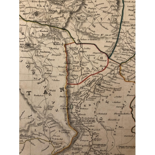 92 - 'Bokhara, Cabool, Beloochistan &c.' detailed map with annotations signed Sir Alexander Burnes - Envo... 