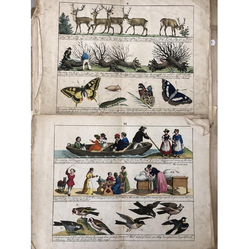 95 - Folder containing a quantity of 19th century lithographs and engravings, some in colours, together w... 