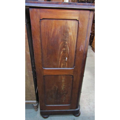 2294 - A substantial Victorian mahogany bedroom chest of two short over four long graduated drawers flanked... 