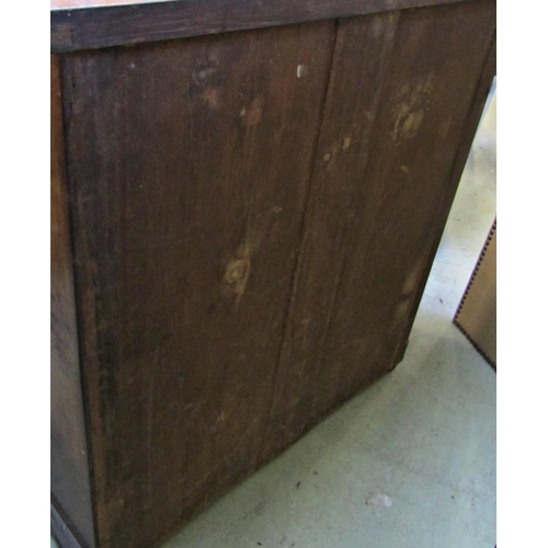 2296 - A Victorian mahogany bedroom chest of two short over three long drawers, flanked by rounded corners ... 