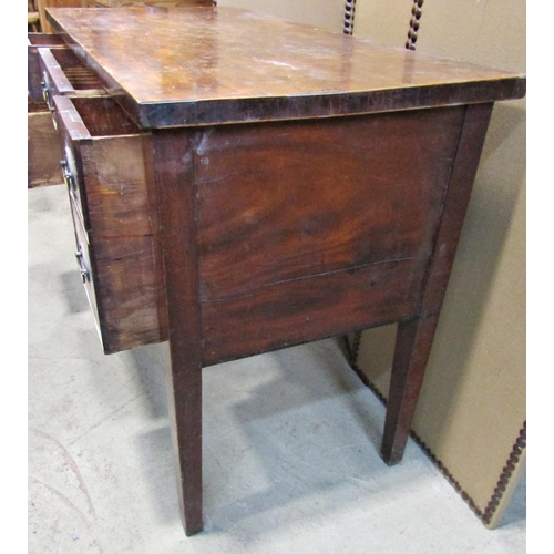 2315 - A Georgian mahogany side/dressing table fitted with five frieze drawers 122 cm wide x 55 cm deep x 8... 