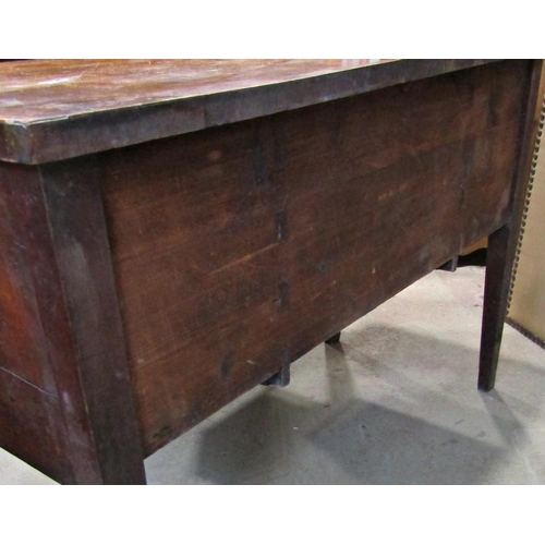 2315 - A Georgian mahogany side/dressing table fitted with five frieze drawers 122 cm wide x 55 cm deep x 8... 