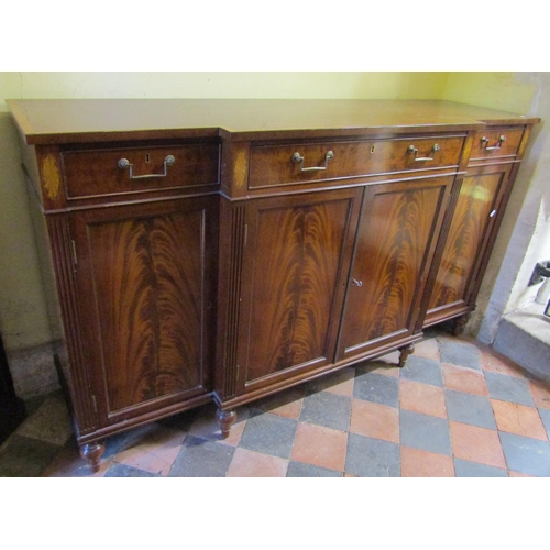 2638 - A good quality reproduction Georgian style breakfront sideboard, maker William Tillman, four cupboar... 