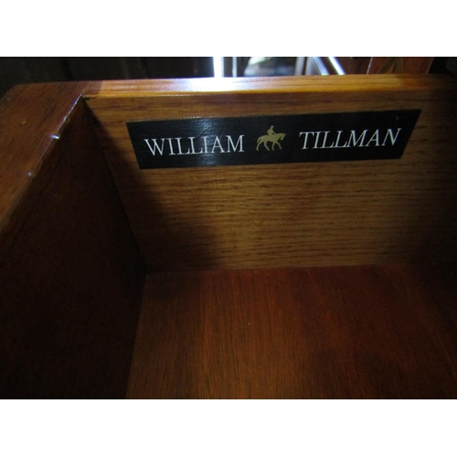 2638 - A good quality reproduction Georgian style breakfront sideboard, maker William Tillman, four cupboar... 