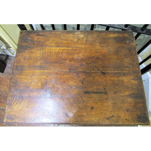 2649 - Small Georgian mahogany and pine chest of two drawers with brass ring handles, 61cm wide x 70cm high