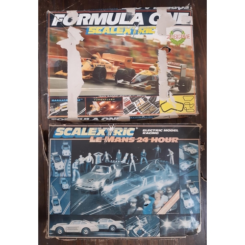 346 - 2 Scalextric box sets 'Le Mans 24 Hour' and 'Formula 1', unchecked (AF)