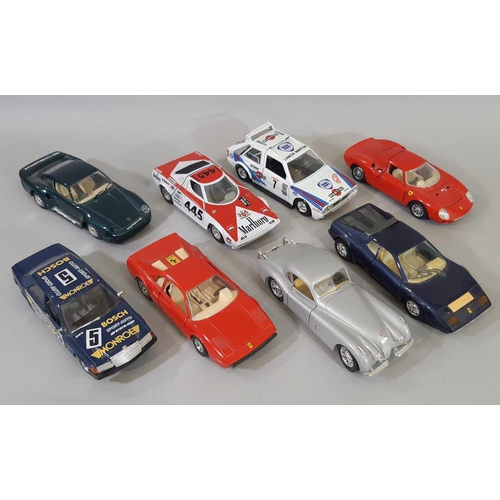 351 - 35 classic and sporting model cars by Burago, all 1:24 scale including Bugatti, Ferrari, Jaguar, Alp... 