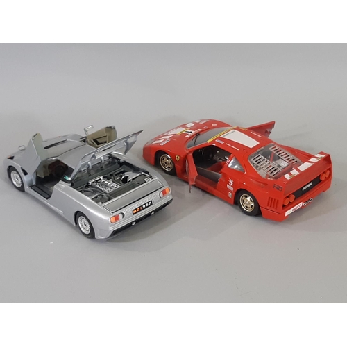 351 - 35 classic and sporting model cars by Burago, all 1:24 scale including Bugatti, Ferrari, Jaguar, Alp... 