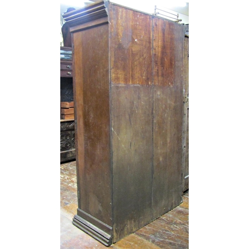 2679 - Good quality oak specimen cabinet with two glazed panelled doors enclosing two towers of eighteen dr... 