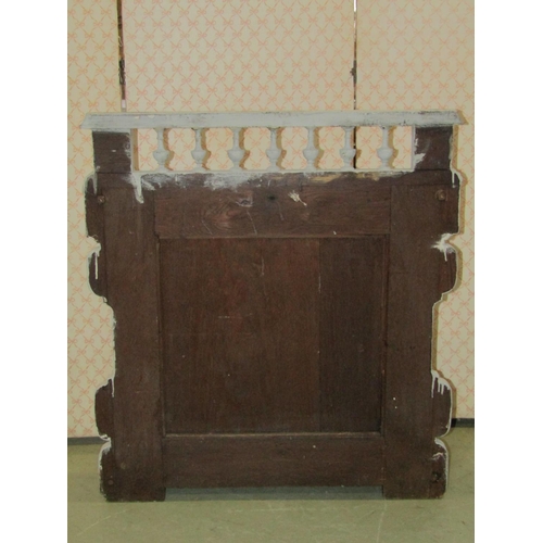 2333 - An Edwardian umbrella stand with panelled back and spindled gallery, removable drip tray (painted) 7... 