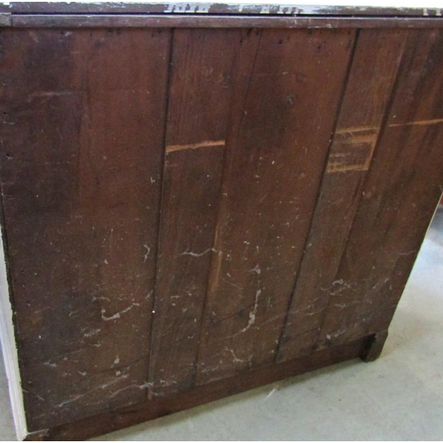 2407 - A 19th century bedroom chest of two short over three long drawers (later painted) 107cm wide x 54cm ... 