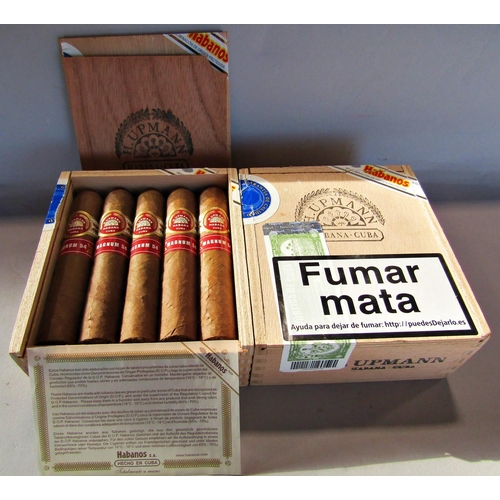 1660 - H Upman, two boxes of ten Magnum 54 Cuban cigars (seals broken but in good condition with paperwork)... 