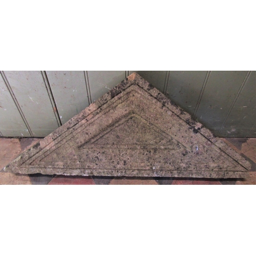 2008 - An antique weathered natural stone architectural pointed arched panel 66 cm wide x 25 cm high, toget... 