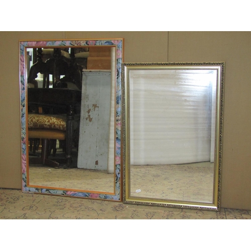 2488 - Four contemporary wall mirrors of varying size and design, the tallest 107 cm high