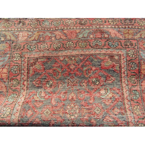 2505 - A North West Persian Malayer Runner with intricate central design and evenly spaced borders alternat... 