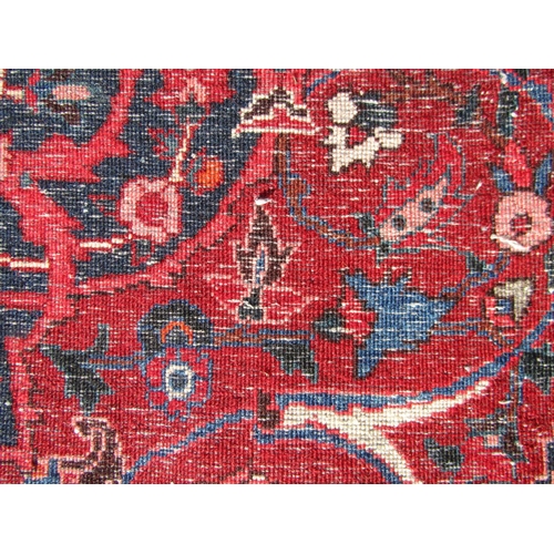 2514 - A Large Persian Bakhtiari Rug with shah abbas design in tones of crimson, indigo and natural wool wi... 