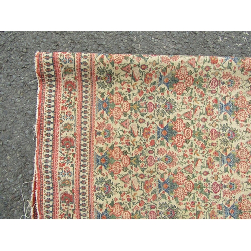 2535 - A Persian Qum carpet with a tightly knotted overall floral pattern, 195cm x 142cm approx