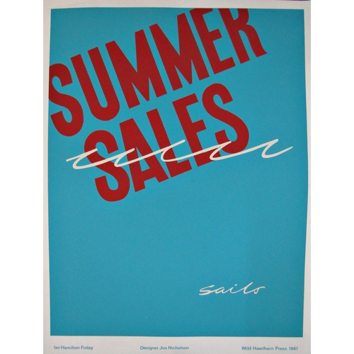 184 - IAN HAMILTON FINLAY (1925-2006)
'SUMMER SALES SAILS'
screenprint in colours, printed by Wild Hawthor... 